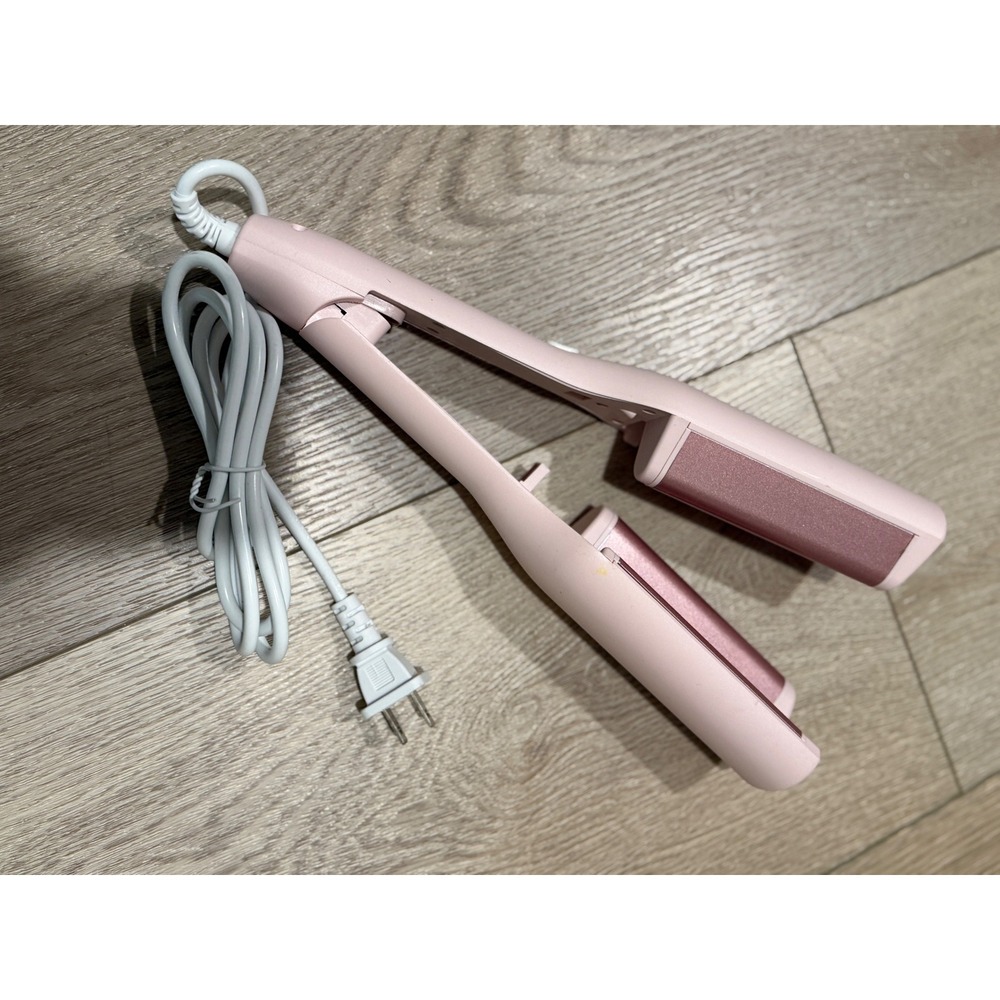 Pink Triple Barrel Hair Waver Deep Wave Curler Rose Gold Ceramic Plates